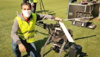 Mike near a custom equipment drone for communications